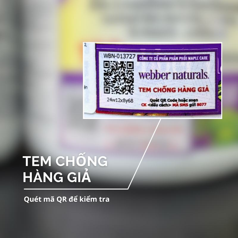 Webber Naturals Magnesium Bisglycinate 200mg - 120 viên