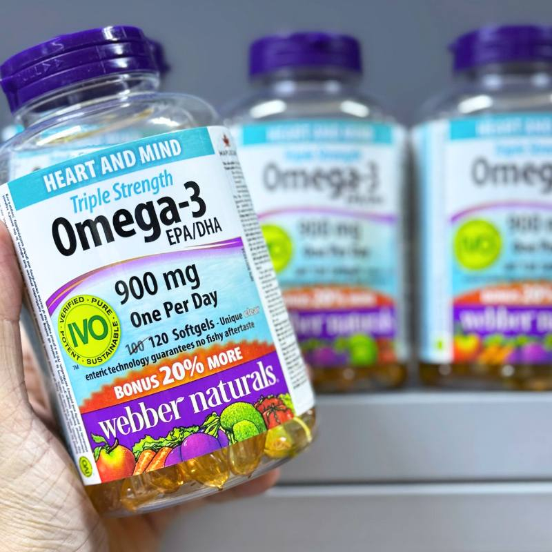 Webber Naturals Triple Strength Omega-3 900mg - 120 viên