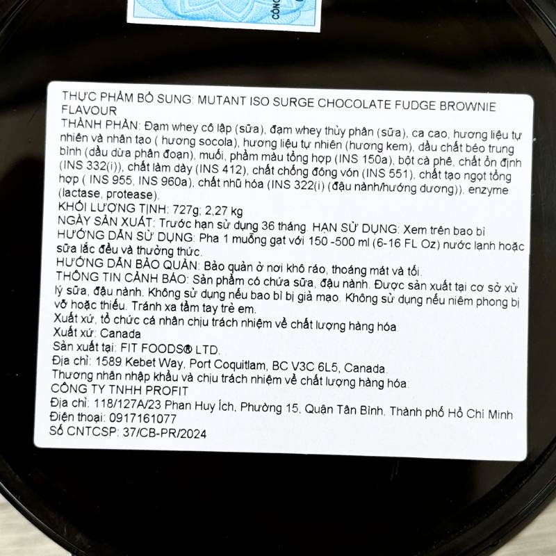 Mutant Iso Surge 1.6lbs