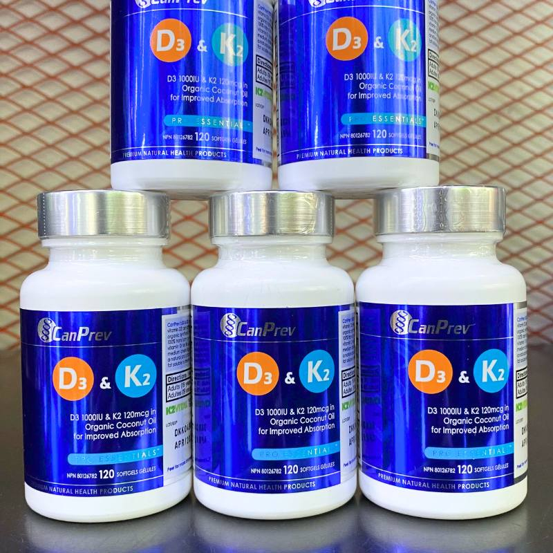 CanPrev D3 &amp; K2 Organic Coconut Oil - 120 viên