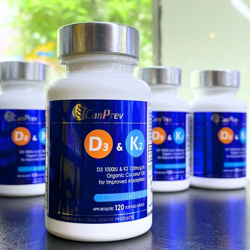 CanPrev D3 &amp; K2 Organic Coconut Oil - 120 viên