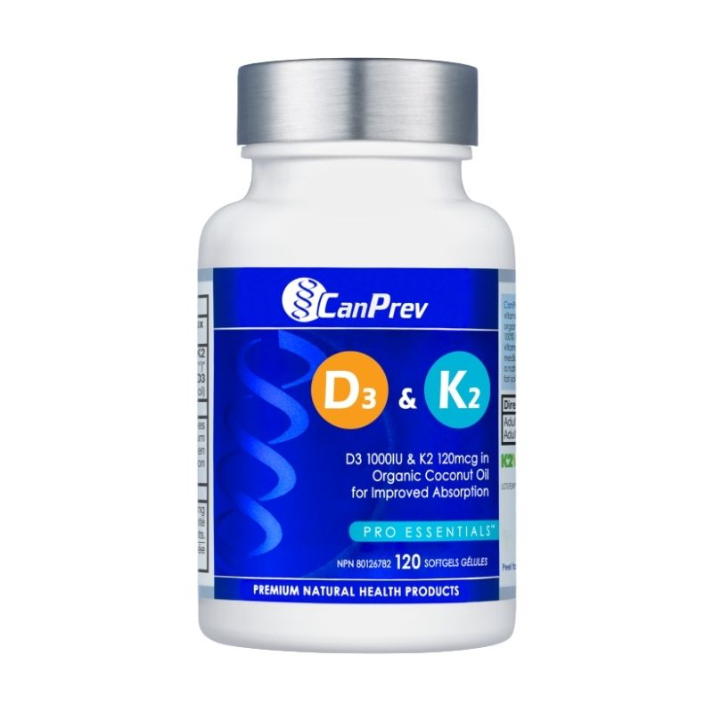 CanPrev D3 &amp; K2 Organic Coconut Oil - 120 viên
