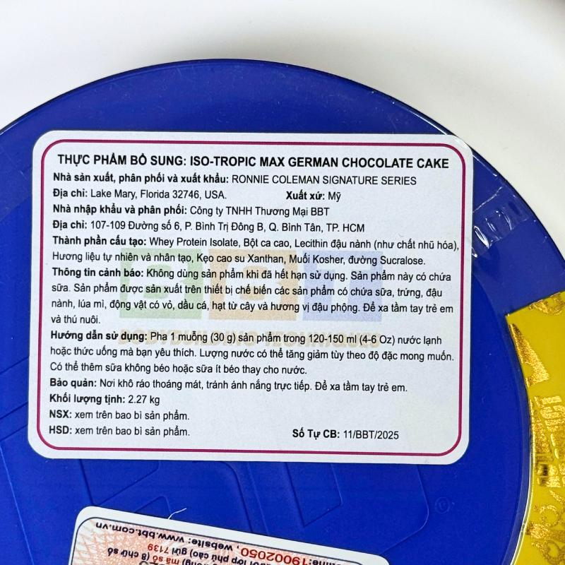 Ronnie Coleman Iso Tropic Max 5lbs