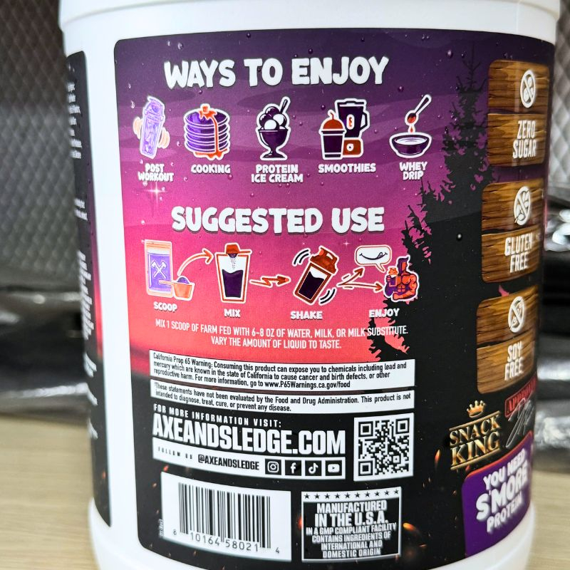 Axe &amp; Sledge Farm Fed 100% Whey Protein Isolate 918g