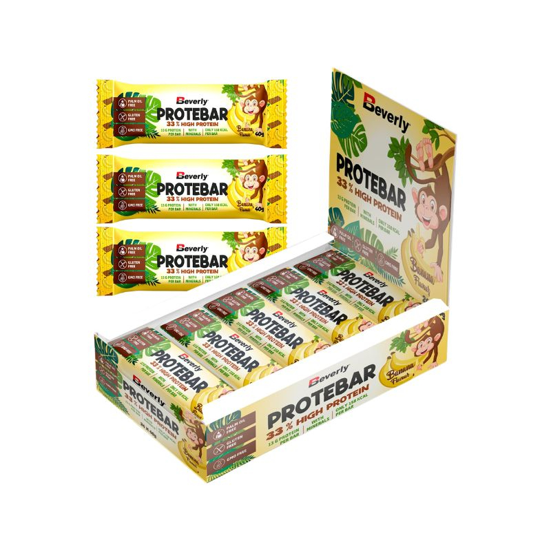 Beverly Protebar 33% High Protein - Hương Chuối 24 Thanh