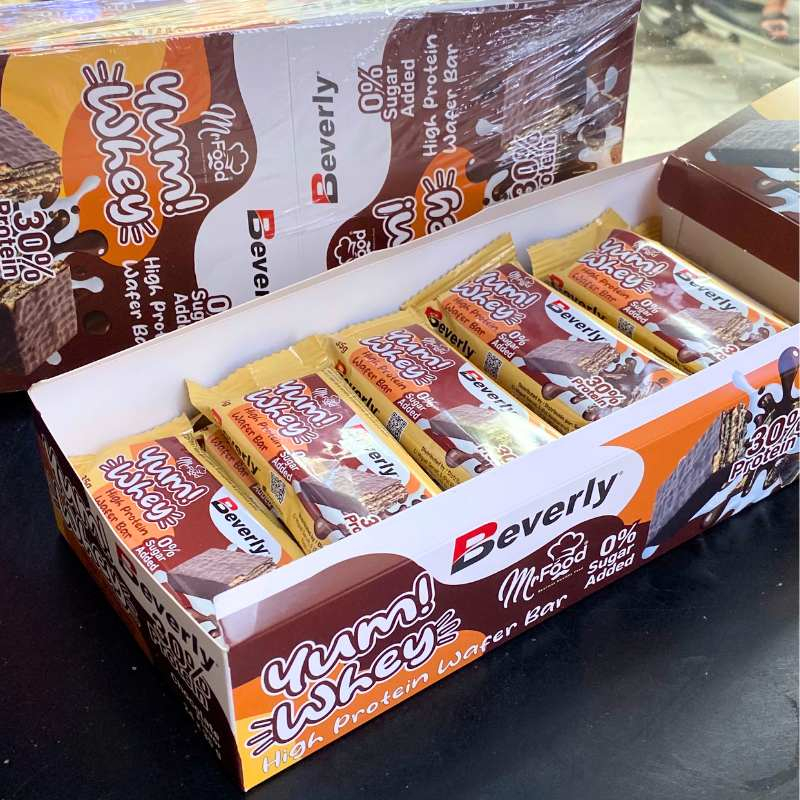 Beverly Yum Whey High Protein Wafer Bar 24 bánh