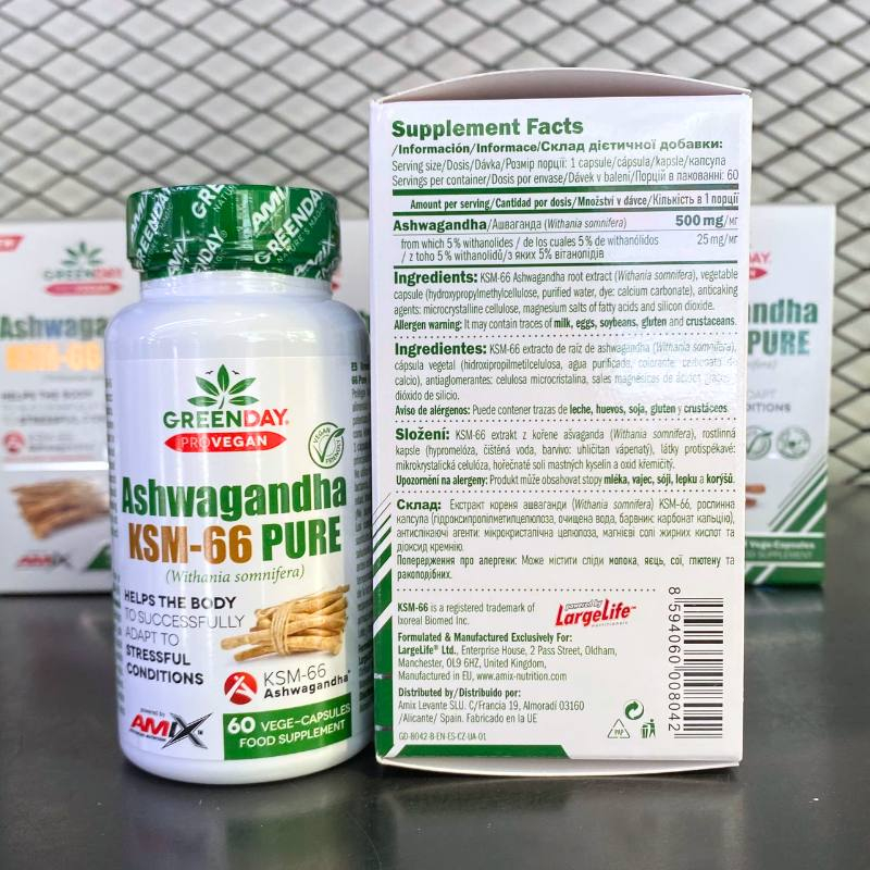 Amix Ashwagandha KSM-66 Pure - 60 viên