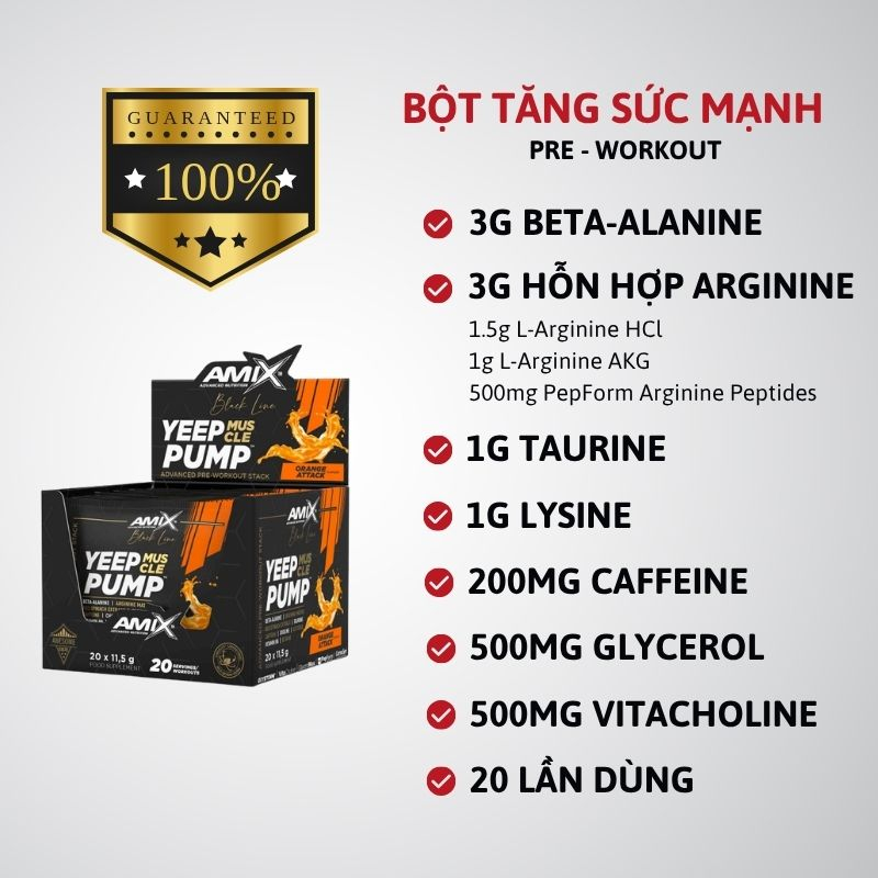 Amix Black Line Yeep Pump 20 Gói