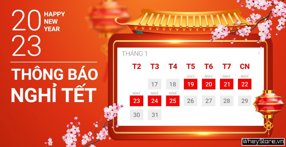  THÔNG BÁO LỊCH NGHỈ TẾT NGUYÊN ĐÁN QUÝ MÃO 2023