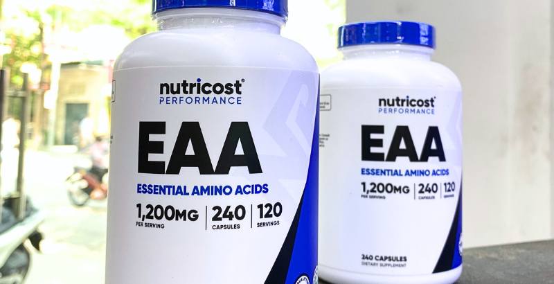 (Hình ảnh chỉ mang tính chất minh họa: Sản phẩm Nutricost EAA Essential Amino Acids 1200mg - 240 viên)