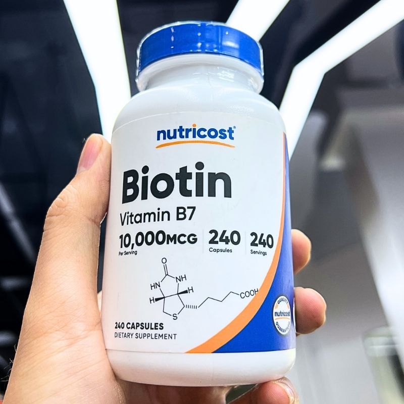 Nutricost Biotin Vitamin B7 240 Viên Cao Cấp, Chính Hãng