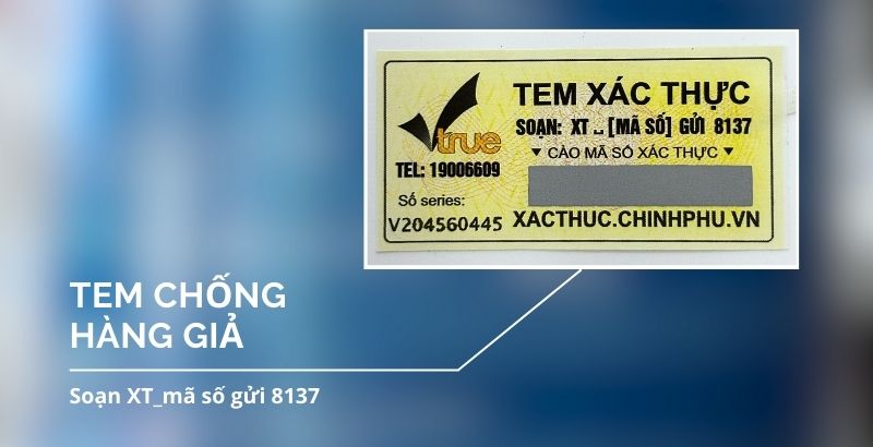 Tem xác thực của Amix Creapure chính hãng