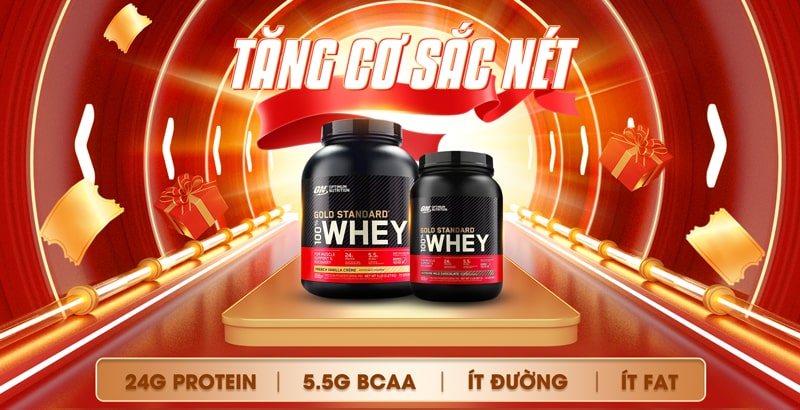 ON Gold Standard 100% Whey - Tăng cơ sắc nét