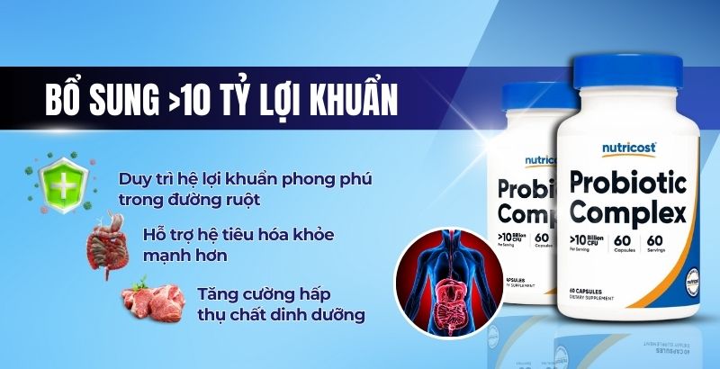 Nutricost Probiotic Complex - 60 lần dùng