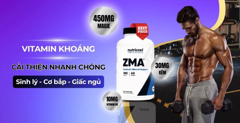 Nutricost ZMA - 60 lần dùng