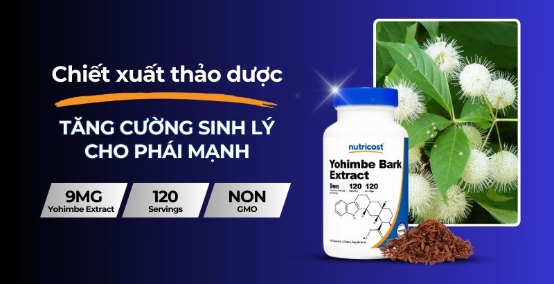 Nutricost Yohimbe Bark Extract - 120 lần dùng