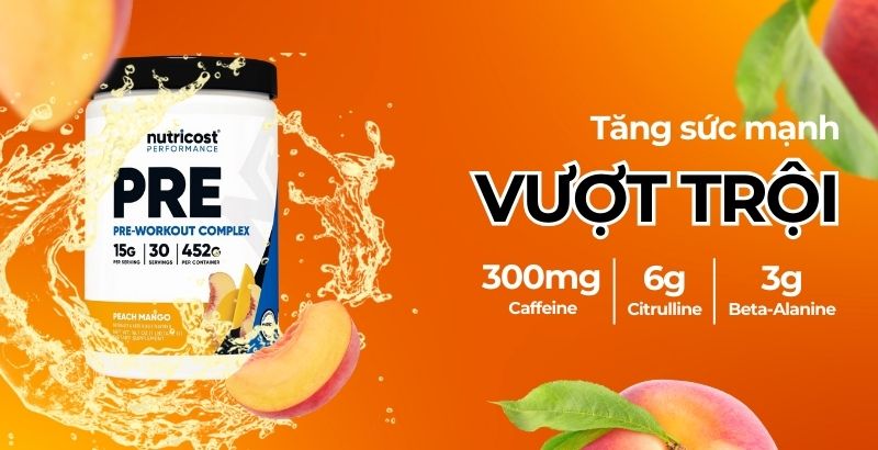 Nutricost Pre-workout Complex - 30 lần dùng