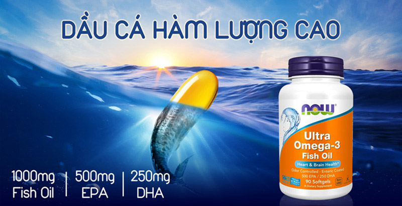Now Ultra Omega 3 Fish Oil: Dầu cá hàm lượng cao