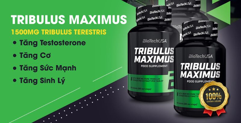 Biotech Tribulus Maximus 90 viên: Hỗ trợ tăng Test
