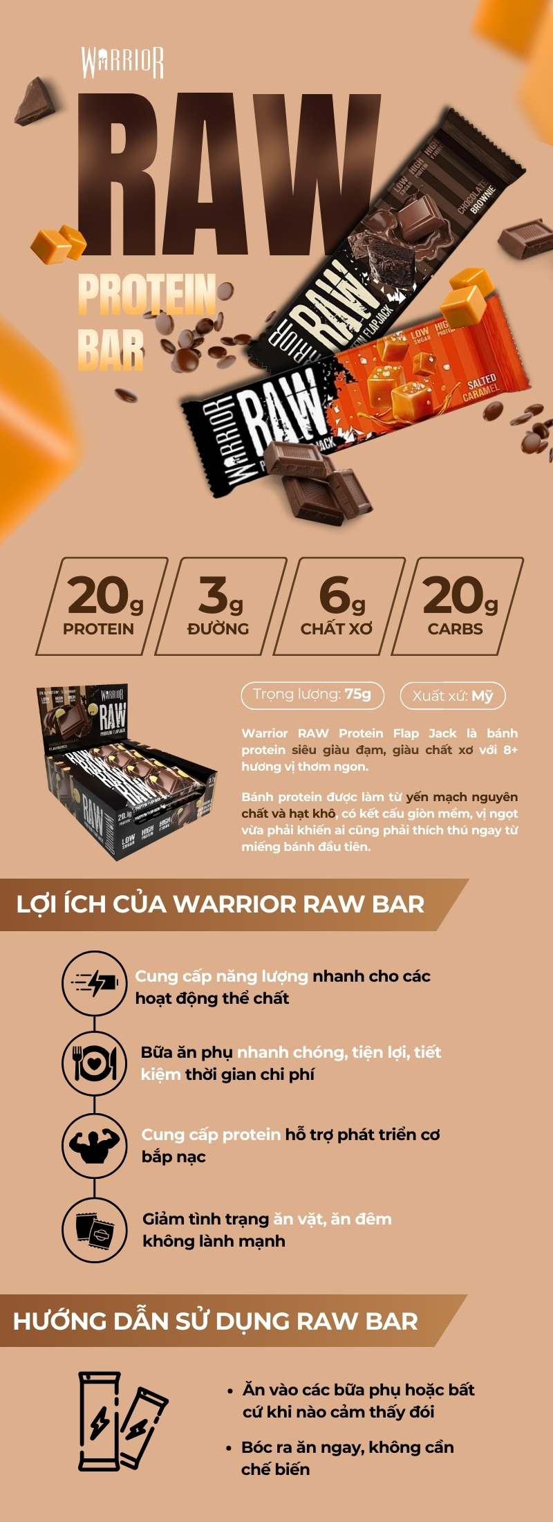 infographic warrior raw protein bar