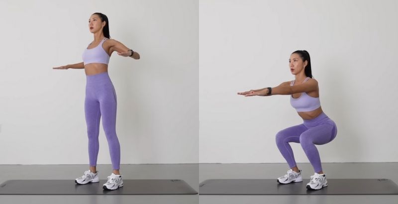 Bài tập Squat + Row