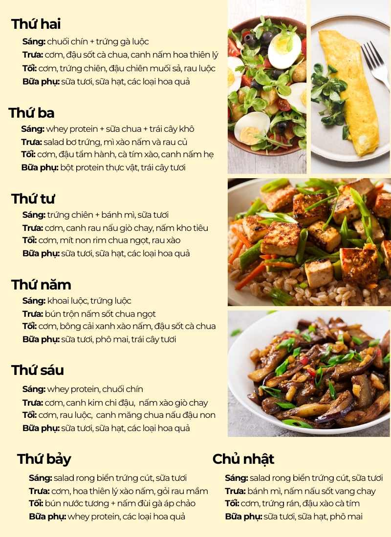 thực đơn chay nhiều đạm 1