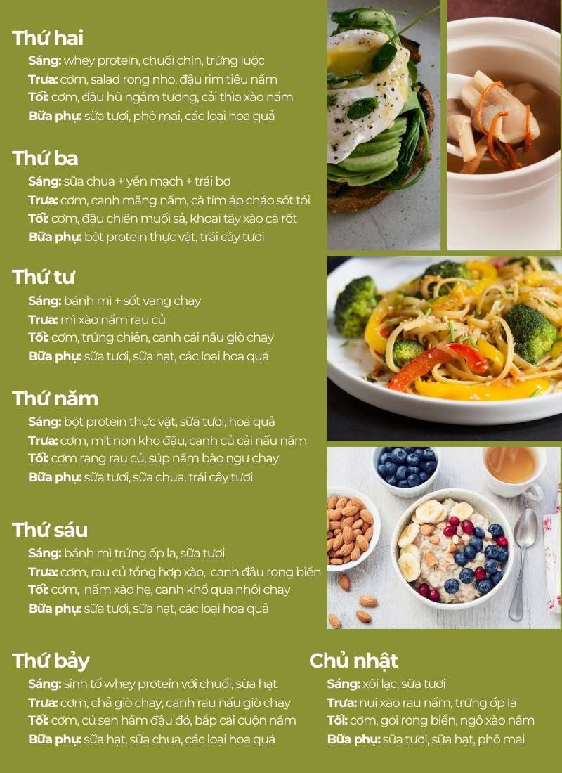 thực đơn chay nhiều đạm 2