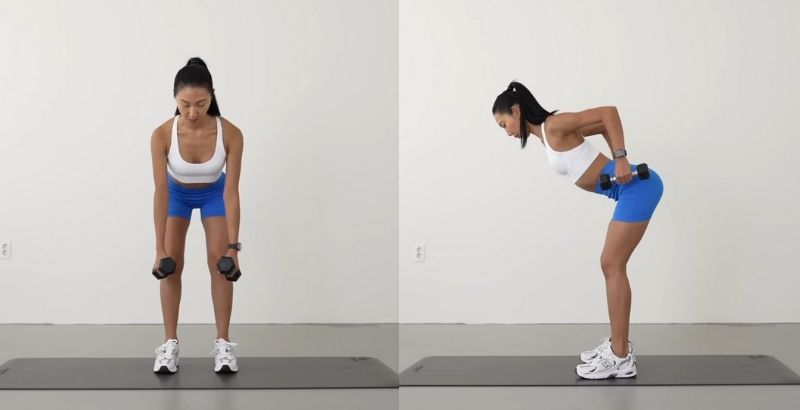 bài tập lưng xô cho nữ Bent Over Row