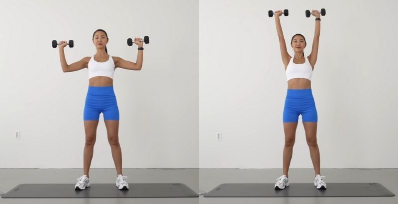 bài tập lưng xô cho nữ Shouder Press 