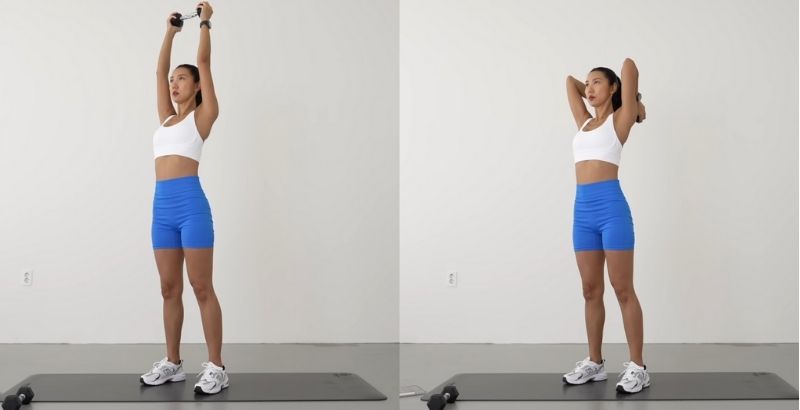 bài tập lưng xô cho nữ Triceps Extension