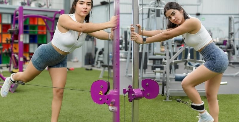 Máy tập mông Glute Kickback