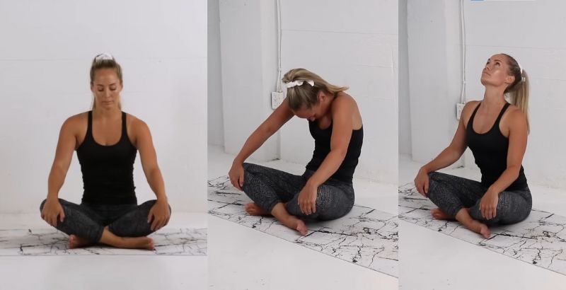 bài tập giãn cơ lưng Shoulder Thrust