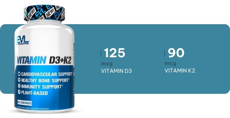 top vitamin d3 k2 cho người tập gym evl vitamin d3+k2