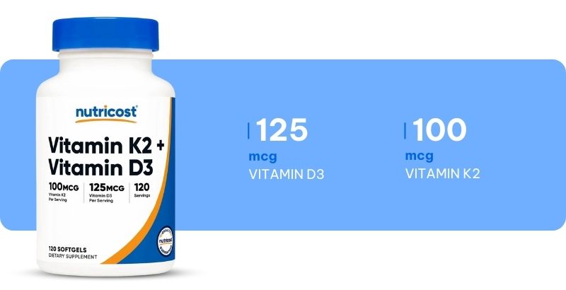 top vitamin d3 k2 cho người tập gym nutricost vitamin k2 + vitamin d3