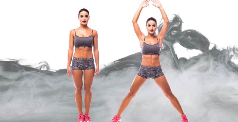 Tư thế tập bài tập Jumping Jacks