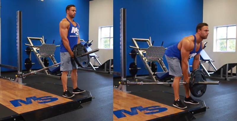 Tư thế tập bài tập Landmine Deadlift