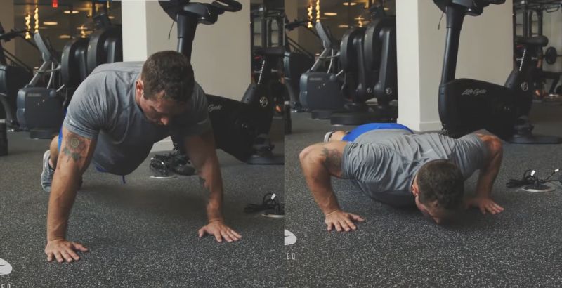 Tư thế thực hiện biến thể Wide Push Up