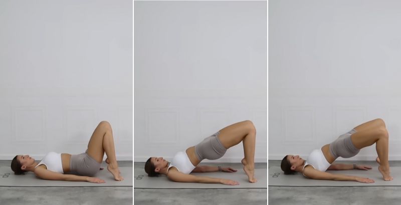 bài tập cho mông chữ H glute bridge to abduction