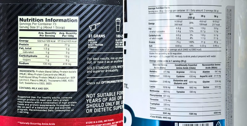 so sánh whey gold và 100% pure whey